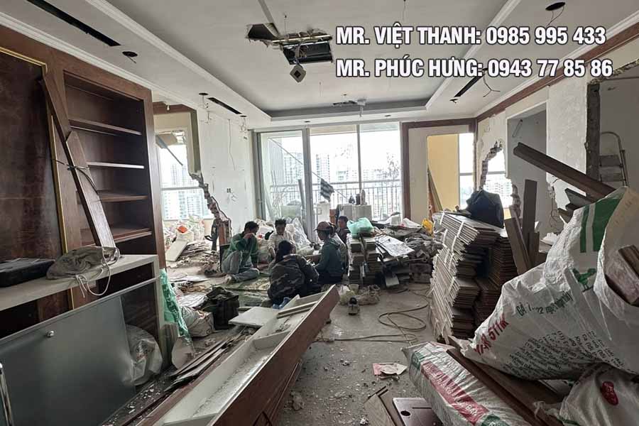 tháo dỡ vách trần thạch cao tại Bắc Từ Liêm