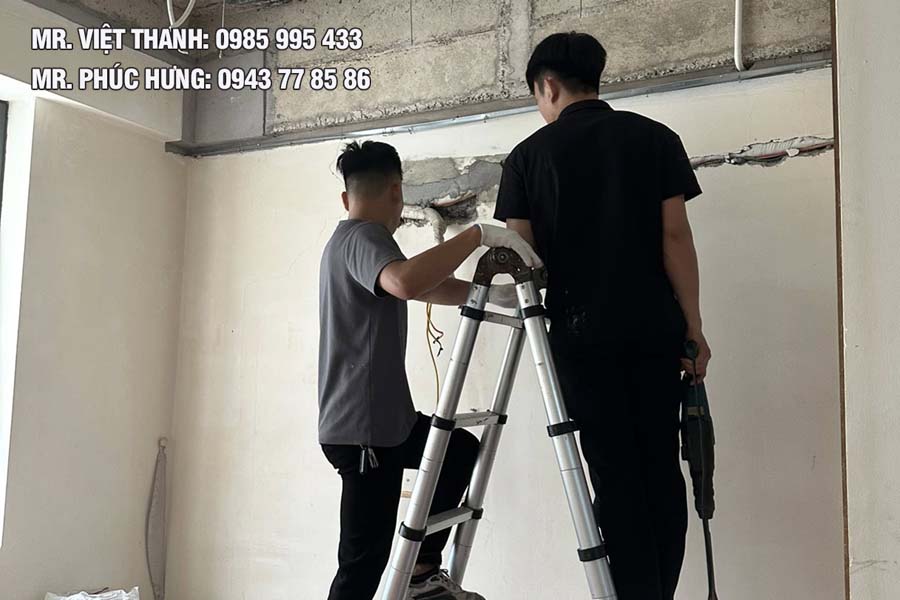 tháo dỡ vách trần thạch cao tại thanh trì