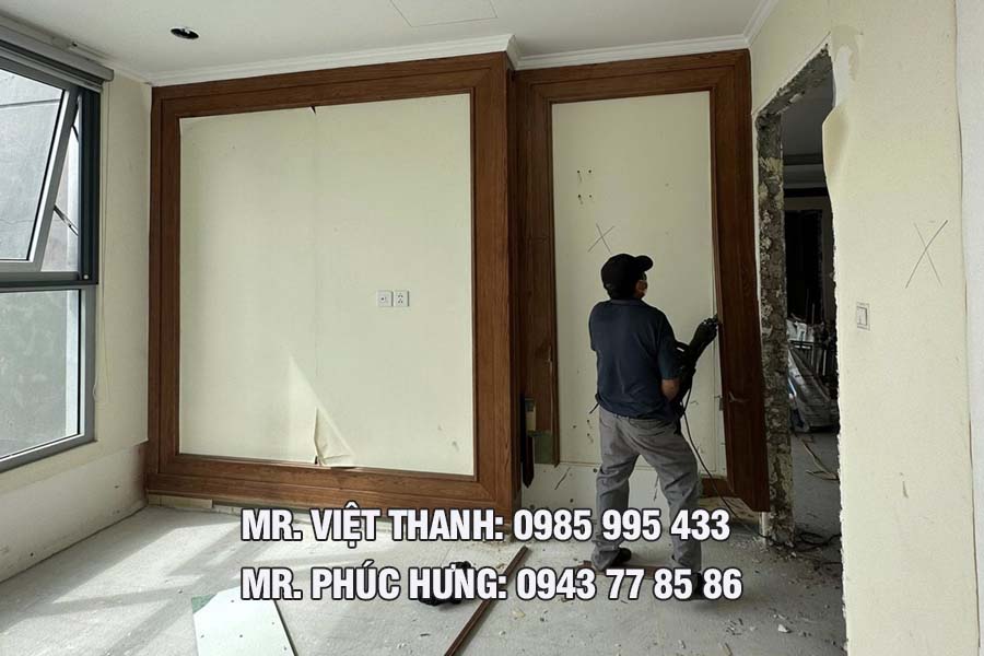 tháo vách ngăn thạch cao