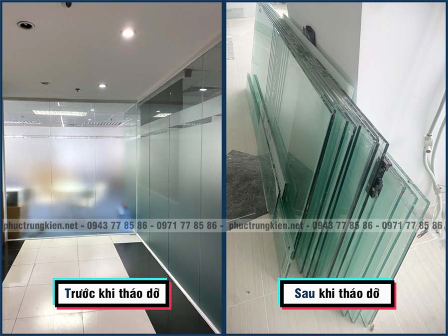 Dịch vụ tháo vách kính văn phòng tại Nam Từ Liêm