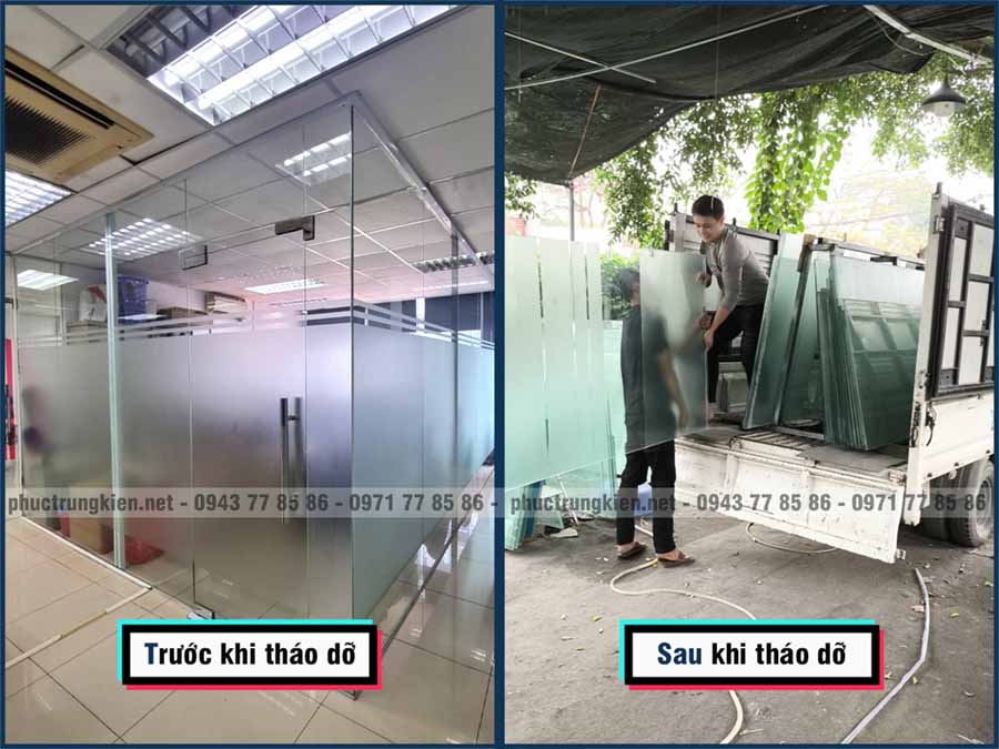 Dịch vụ tháo vách kính văn phòng tại Nam Từ Liêm