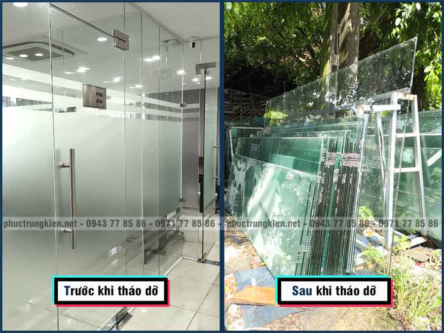 Dịch vụ tháo vách kính văn phòng tại Tây Hồ