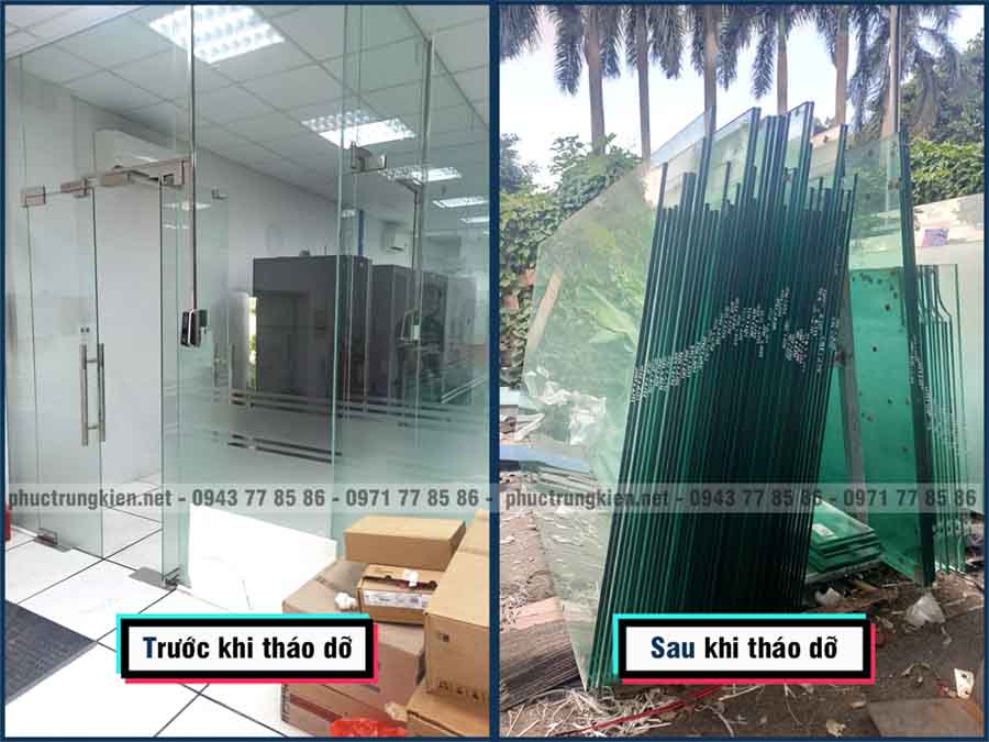 Dịch vụ tháo vách kính văn phòng tại Thanh Trì