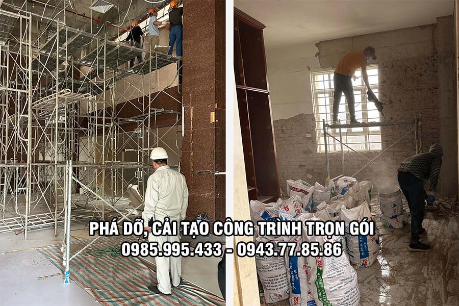 phá dỡ nhà cũ tại Hà Nội
