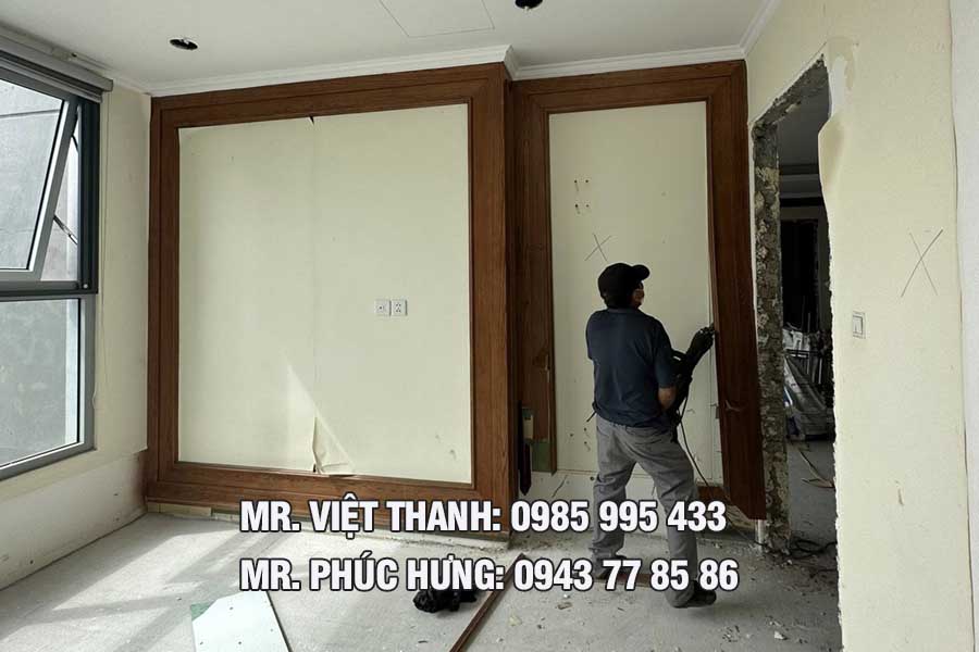 tháo dỡ vách trần thạch cao tại Cầu Giấy