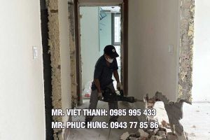 tháo dỡ vách trần thạch cao tại Cầu Giấy