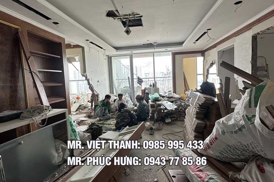 tháo dỡ vách trần thạch cao tại Đống Đa