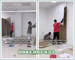 tháo dỡ vách trần thạch cao tại Đống Đa