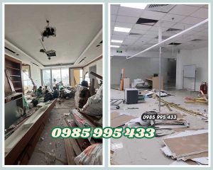 tháo dỡ vách trần thạch cao tại Hai Bà Trưng