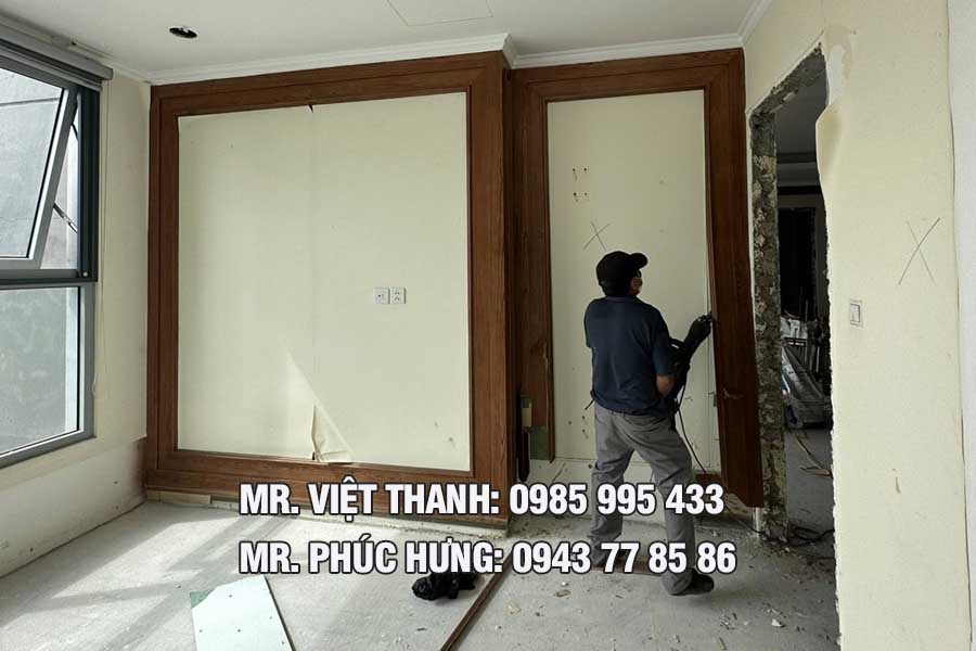 tháo dỡ vách trần thạch cao tại Tây Hồ