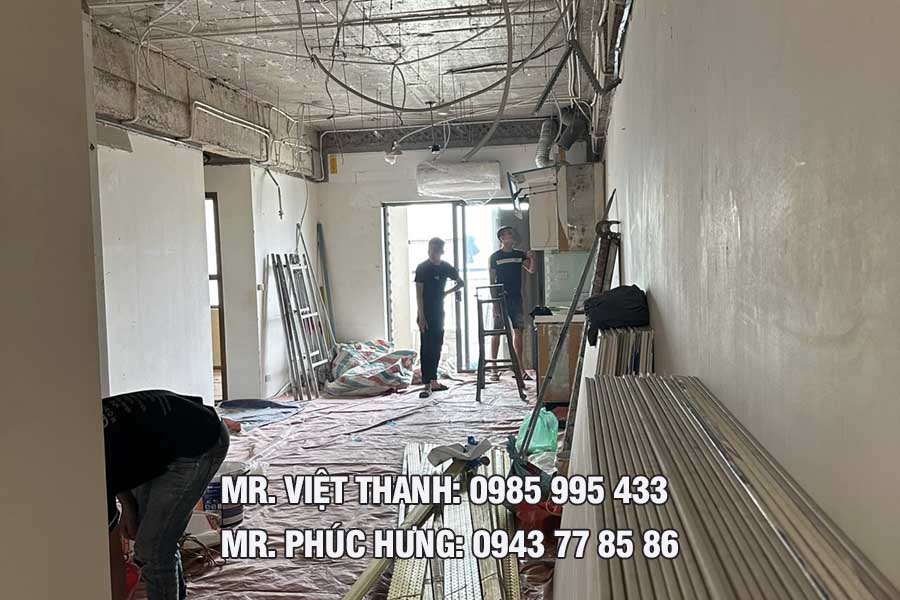tháo dỡ vách trần thạch cao tại Tây Hồ