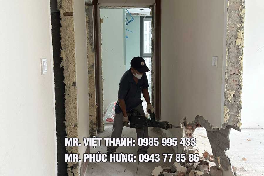 tháo dỡ vách trần thạch cao tại Tây Hồ