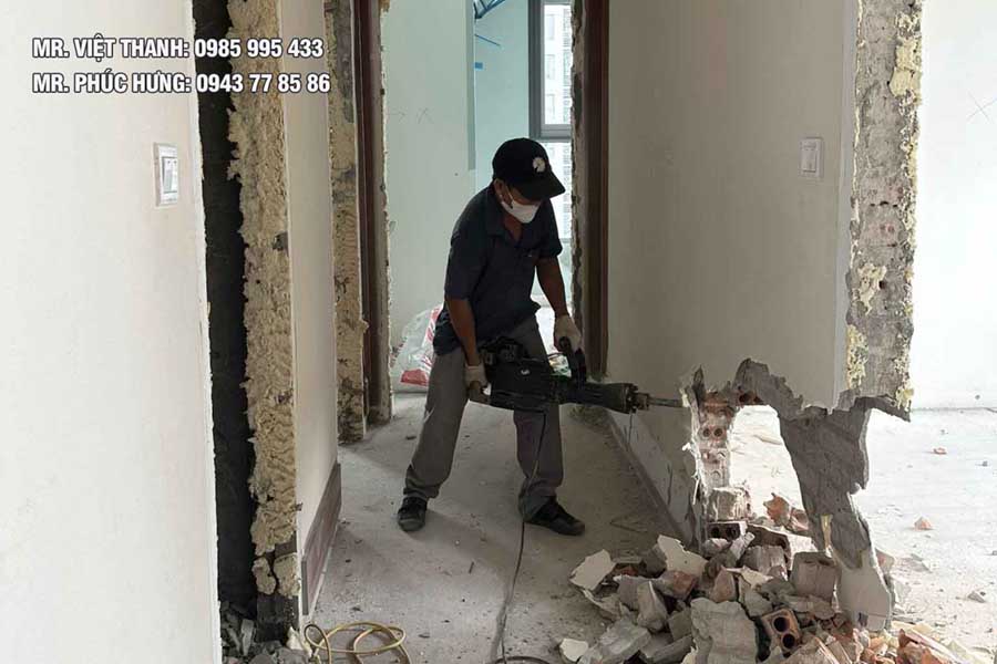 tháo dỡ vách trần thạch cao tại Thanh Xuân